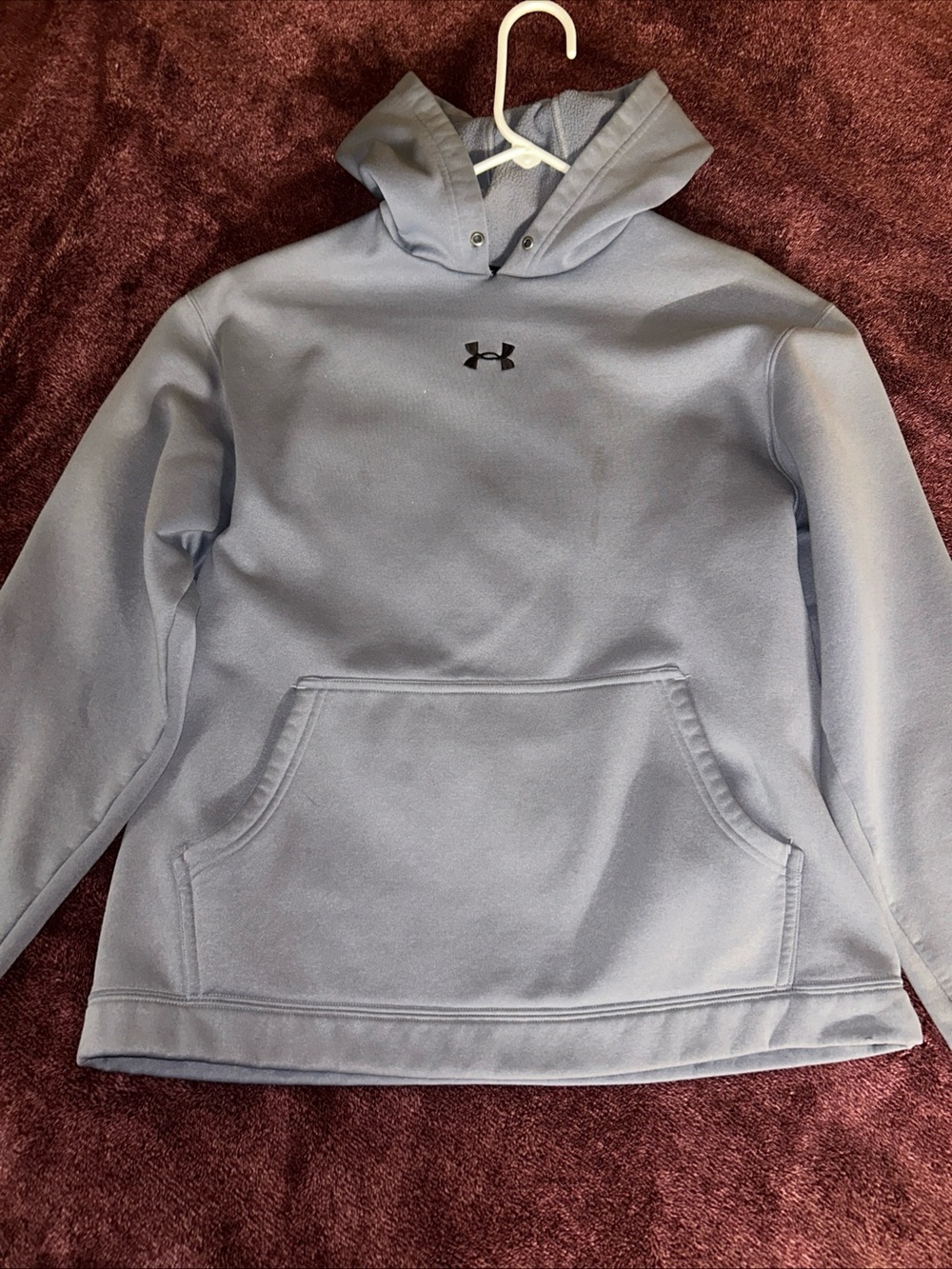 Under Armour Girls Light Blue Hooded Pullover hoodie small